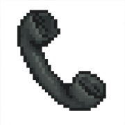 Telefonhrer in pixel look mit transparentem hintergrund-1